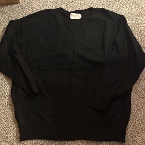 Wilfred Hush Knit Black V-Neck Sweater